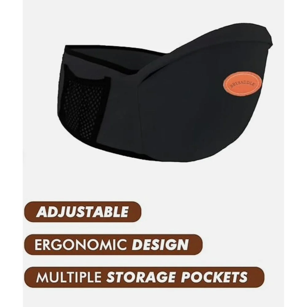 BbySaddle Hip Seat w/Anti-Slip & Breathable‎ Fabric, Adjustable Waistband, Large